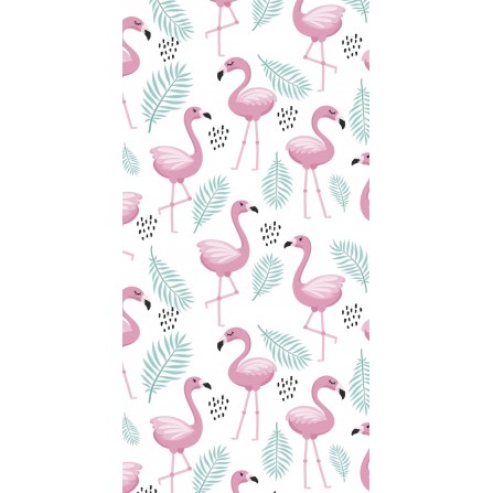Alfombra vinílica Pink Flamingo 60x120 cm