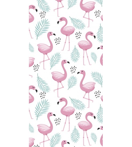 Alfombra vinílica Pink Flamingo 60x120 cm