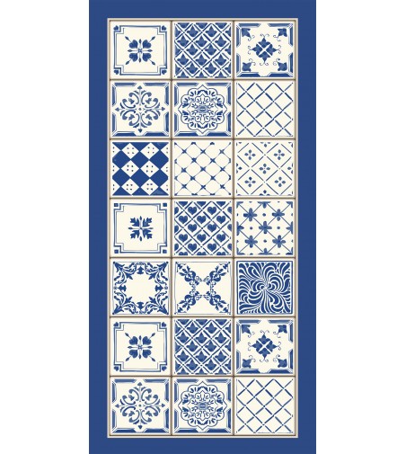 Alfombra vinílica Hidráulico azul 195x300 cm