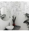 Mural autoadhesivo con estampado faz