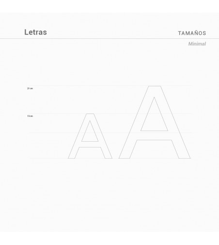 Letra Minimal Madera