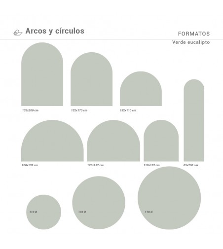 Arco Pintado Autoadhesivo Verde Eucalipto