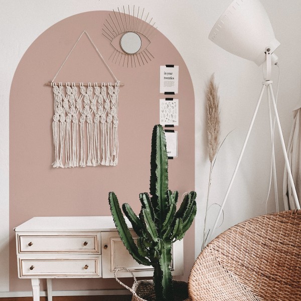Arco Pintado Autoadhesivo Rosa Empolvado