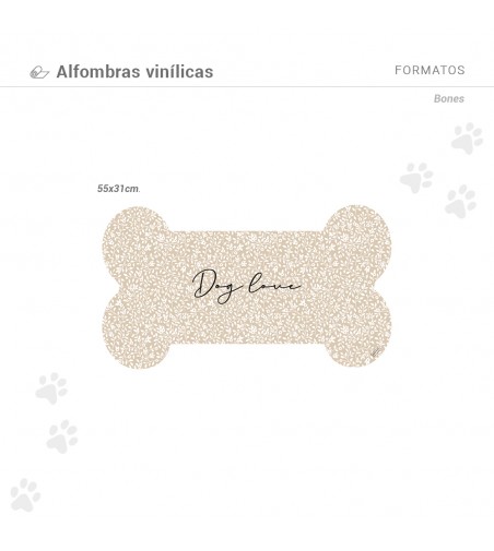 Alfombra comedero para perro Bones