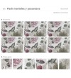 Pack de 6 Manteles y 6 Posavasos Floral Wall