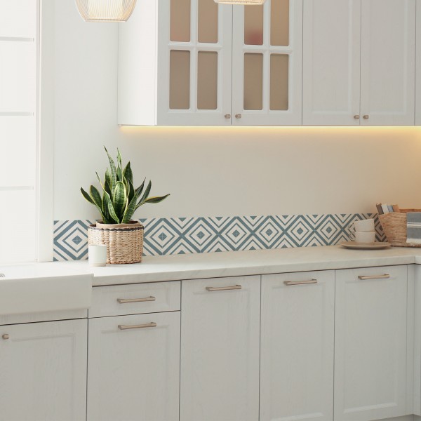 Cenefas Adhesivas  Cenefas para baño, Azulejos adhesivos cocina