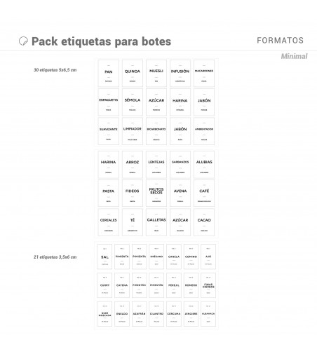 Etiquetas Autoadhesivas Minimal Blanco