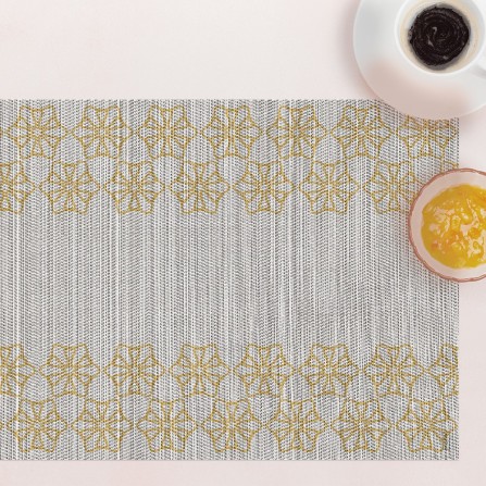 Mantel individual con estampado Grey Amarillo.