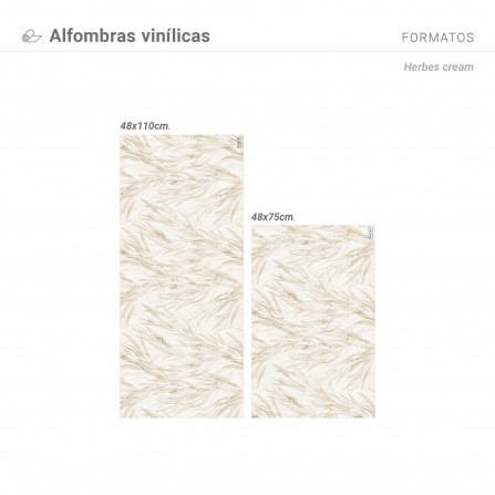 Alfombra Vinílica Herbes Cream