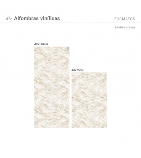 Alfombra Vinílica Herbes Cream