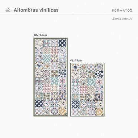 Alfombra vinílica con estampado Baeza Colours