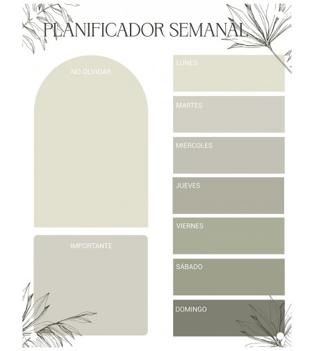 Planificador de pared semanas Nérida