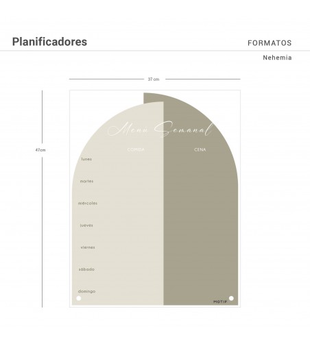 Planificador de pared menú semanal Nehemia