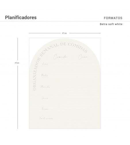 Planificador de pared menú semanal Betra