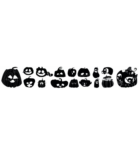 Stickers Halloween Black Pumpkins
