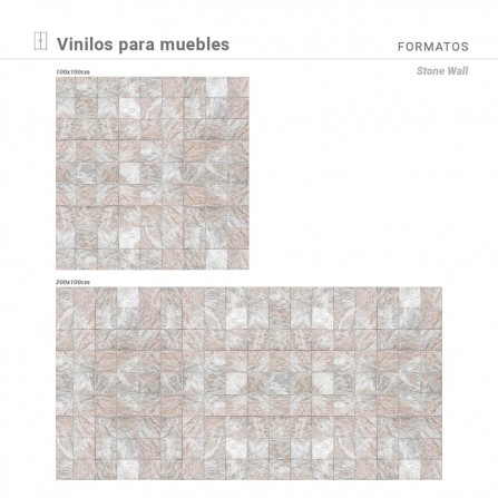 Vinilo para muebles con estampado Terrazo Stone Wall