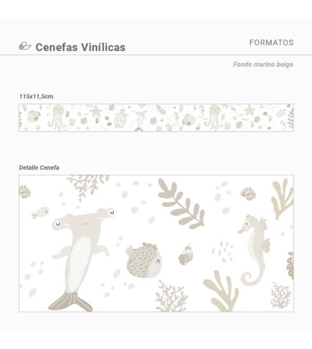 Pack de cenefas Fondo Marino