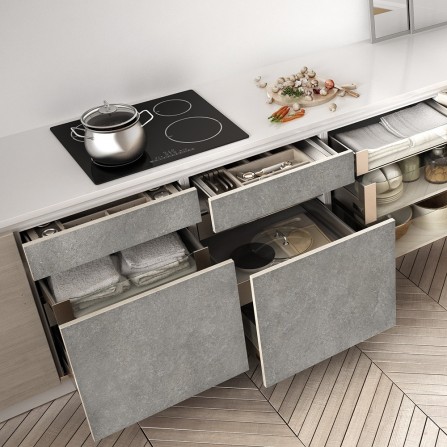 Vinilo para muebles con estampado  Cemento Mel ash