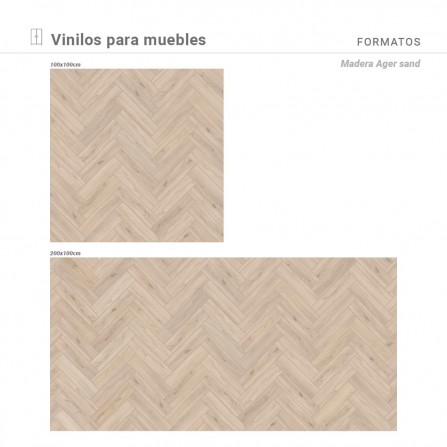 Vinilo para muebles con estampado  Madera Ager sand