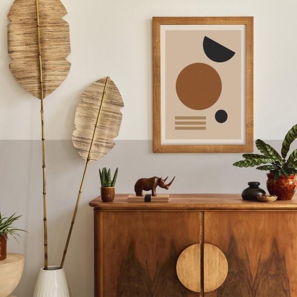 Arco Pintado Autoadhesivo Perséfone Gris neutro 100cm x 131cm