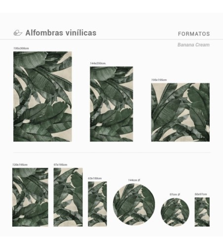 Alfombra Vinílica Banana Cream 195x195