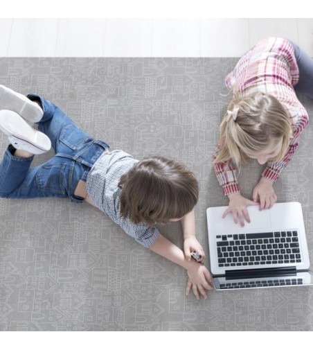 Alfombra Vinílica Ciudad Blanco 50x97