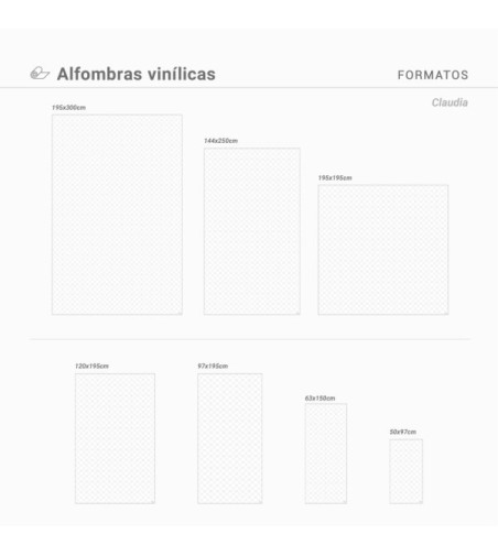 Alfombra Vinílica Claudia 63x150