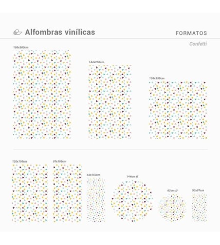 Alfombra Vinílica Confetti D97