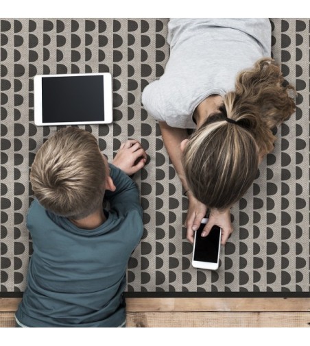 Alfombra Vinílica Curve Black 48x75