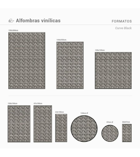 Alfombra Vinílica Curve Black D97