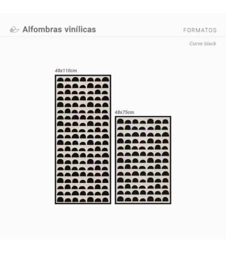 Alfombra Vinílica Curve Black D97
