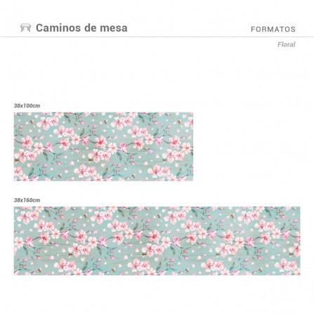 Camino de mesa con estampado  Floral