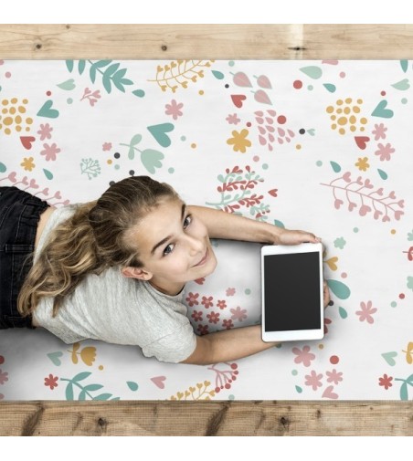 Alfombra Vinílica Florecillas 48x75