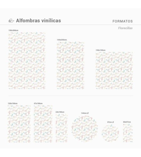 Alfombra Vinílica Florecillas 48x75