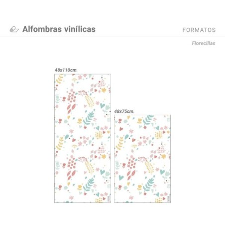 Alfombra Vinílica Florecillas 48x75