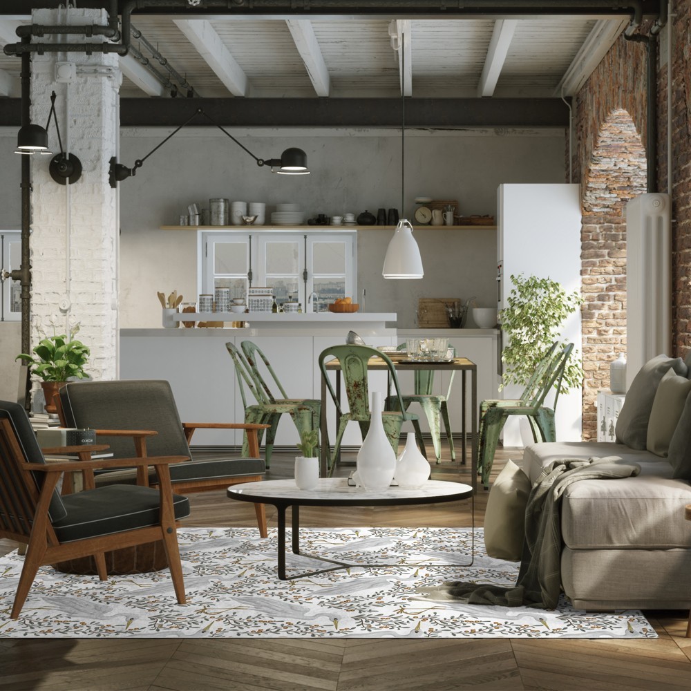 Alfombra Vinílica Garzas 120x195