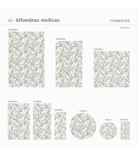 Alfombra Vinílica Garzas 120x195