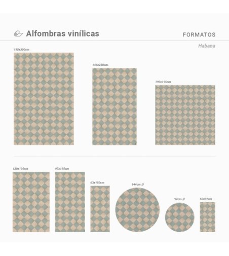 Alfombra Vinílica Habana 63x150