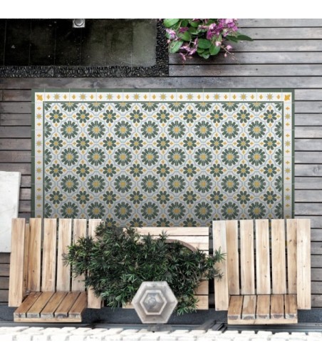 Alfombra Vinílica Hidra Flor 63x150