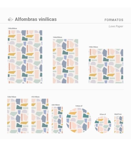 Alfombra Vinílica Love Paper 50x97