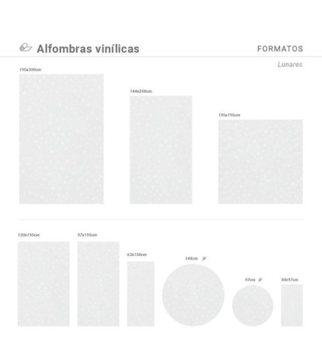 Alfombra Vinílica Lunares 50x97