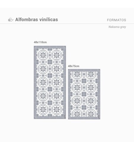 Alfombra Vinílica Nakama Grey 48x75