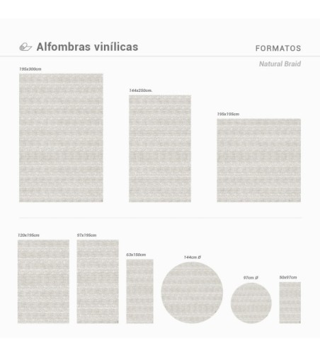 Alfombra Vinílica Natural Braid D97