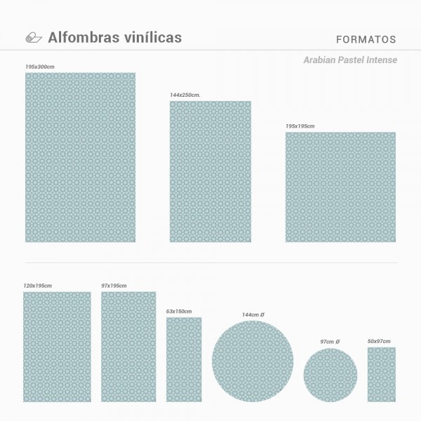  Medidas disponibles con estampado arabian pastel intense.