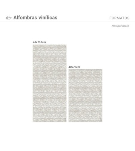 Alfombra Vinílica Natural Braid 144x250