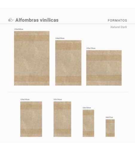 Alfombra Vinílica Naturel Dark 63x150