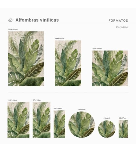 Alfombra Vinílica Paradise 63x150