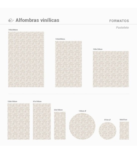 Alfombra Vinílica Pastelete 63x150
