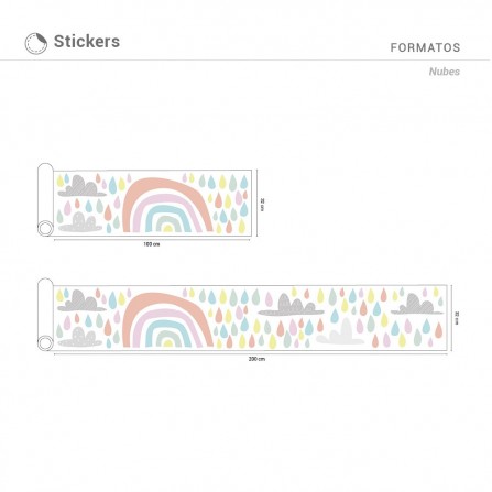 Sticker con estampado nubes