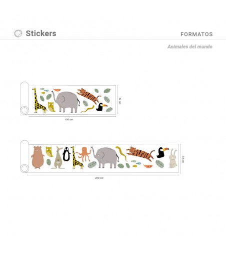 Stickers Animales del mundo